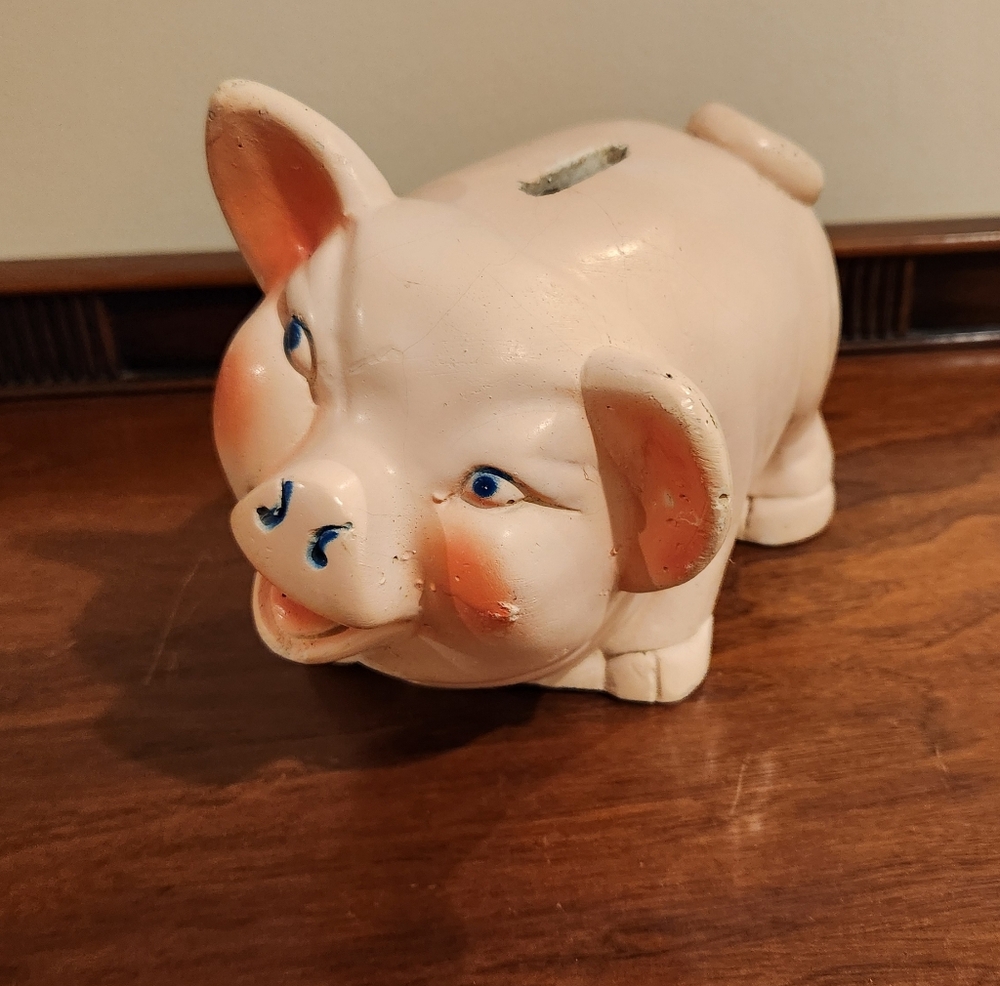 Antique ceramic piggy bank some crazing